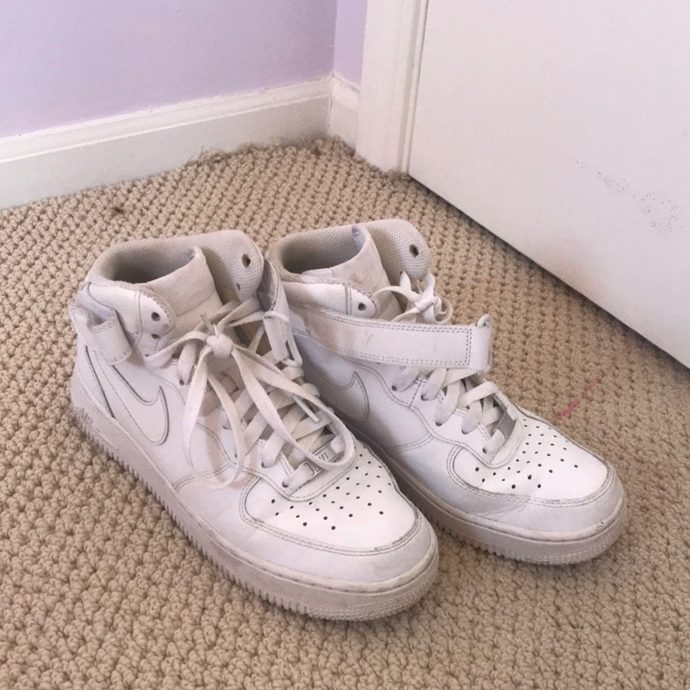 High-Top White Air Forces 1